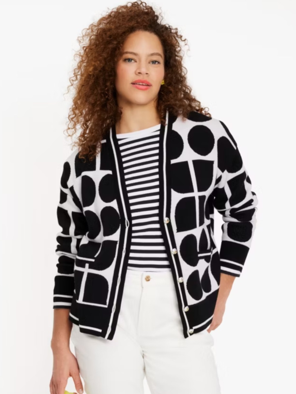 Kate Spade New York Noel Logo Cardigan Sweater NWT Size Large - Picture 3 of 11